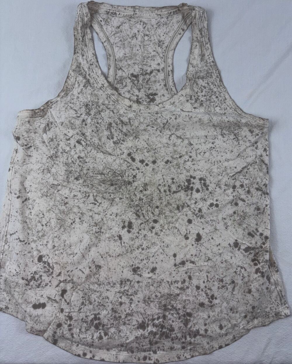 Lululemon Racerback Tank Splatter Gray Brown